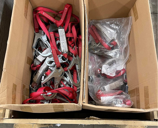 Used retractables lanyards and harnesses 6 1